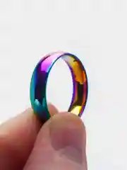 Аметистовый кольцо из медицинской стали, 6 мм, 5 цветов