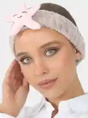 Светло-коричневый beauty4life Повязка для волос, женская, косметическая "Звездочки"