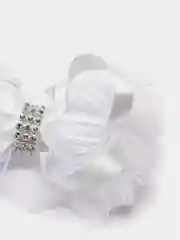 Белый белый бант для девочки "Айрис" 10 см/ школьный бант/бантик для волос
