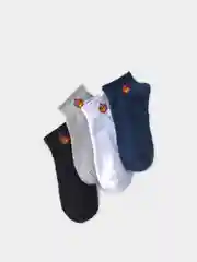 Носки женские с принтом "Fire" короткие, низкие