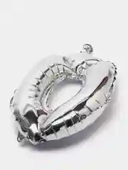 Серебряный шарик Цифра фольгированная "16" дюймов, Шар Цифра