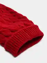 Алый теплый вязанный свитер для собак