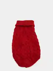Алый теплый вязанный свитер для собак