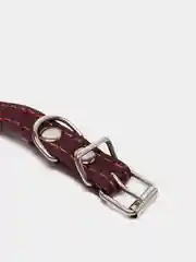 Фуксия ошейник для собак из натуральной кожи с ватином