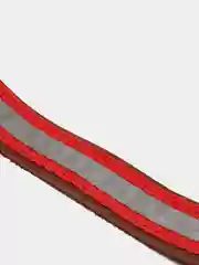 Карамельный ошейник для собак из натуральной кожи со светоотражающей лентой
