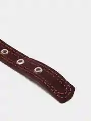 Фуксия ошейник для собак из натуральной кожи с ватином