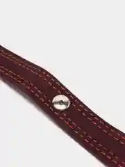Фуксия ошейник для собак из натуральной кожи с ватином