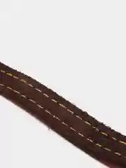 Карамельный ошейник для собак из натуральной кожи со светоотражающей лентой