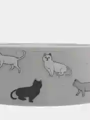Миска для кошек "Cats" 0,3 л, серый пластик