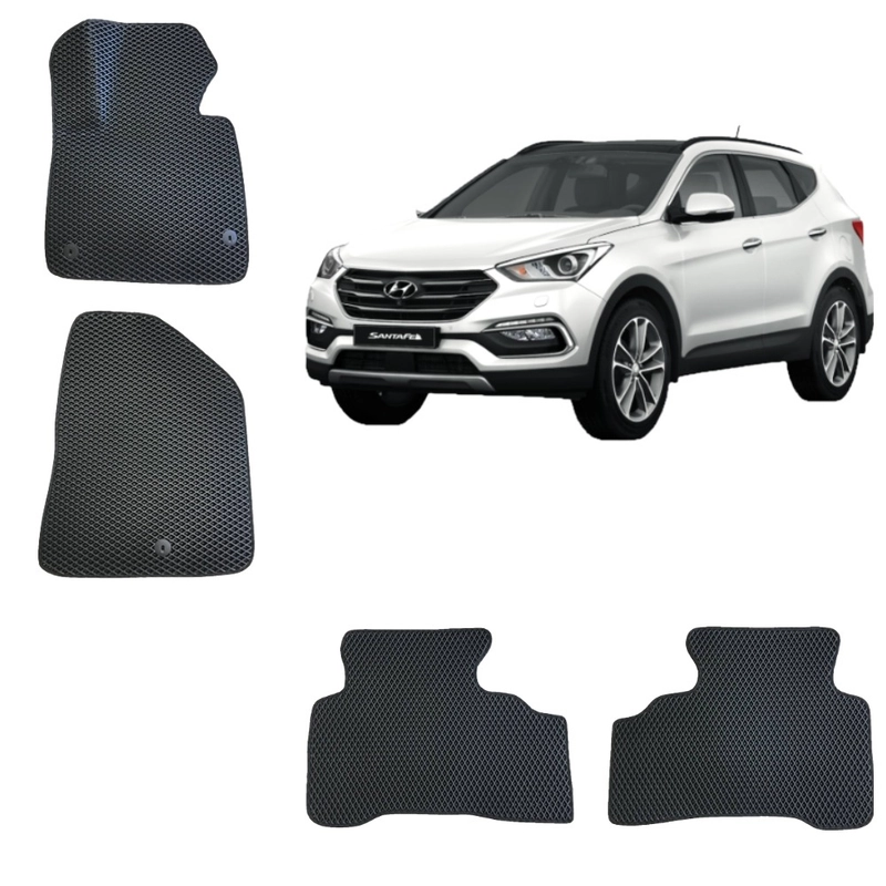3-D Автомобильные EVA, ЭВА, ЕВА коврики для HYUNDAI SANTA FE 3 поколение/ХЕНДАЙ САНТА ФЕ 3