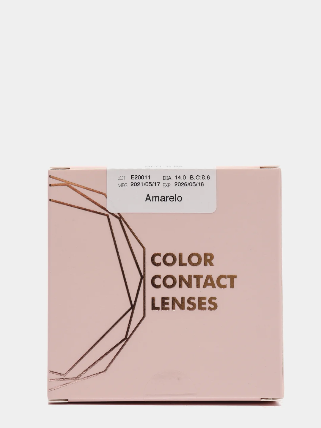 Цветные линзы ANGELINA Amarelo/ Цветные линзы зеленые/ 8,6/ 14,0/ 2 шт, контейнер, пинцет
