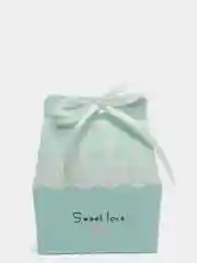 Бирюзовый бонбоньерка-коробочка Sweet love, 3 штуки