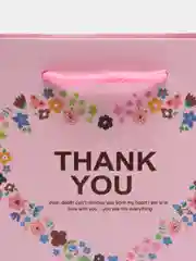 Розовый подарочный бумажный пакет "Thank You"