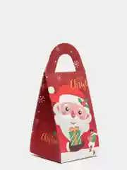 Багровый сборная новогодняя коробка с картонной ручкой