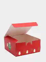 Красный новогодняя самосборная коробка Happy New Year