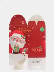 Багровый сборная новогодняя коробка с картонной ручкой