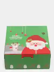 Зеленый новогодняя самосборная коробка Happy New Year