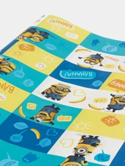 Minions 2. Упаковочная бумага (голубая с желтым), 700*1000 мм, 2 шт в рулоне (3D дизайн)