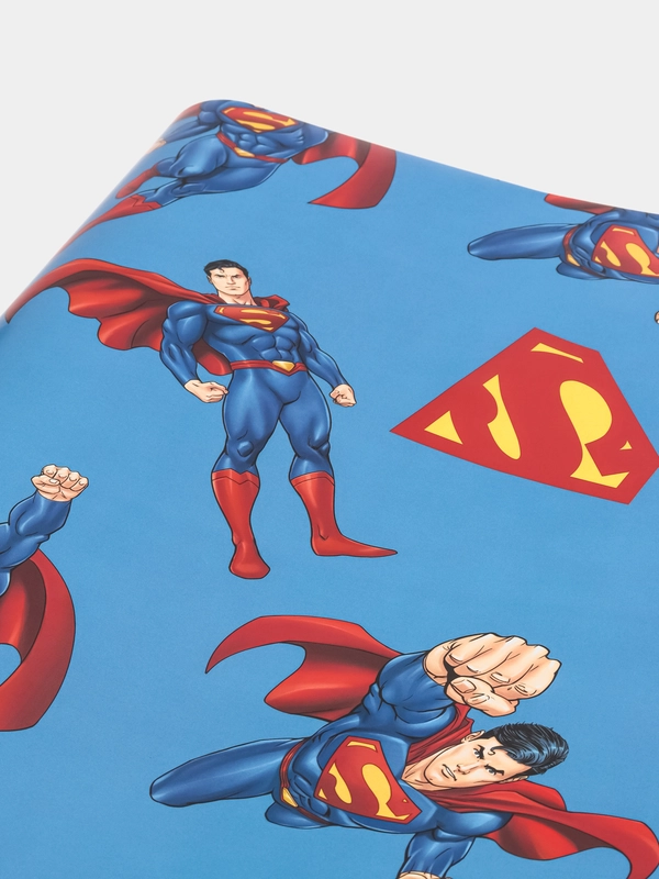 Superman. Упаковочная бумага (синяя), 700*1000 мм, 2 шт в рулоне