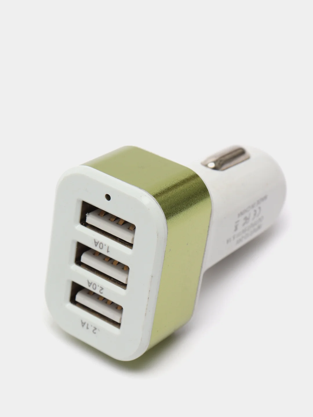 Золотой автомобильное зарядное устройство с кабелем 3*USB