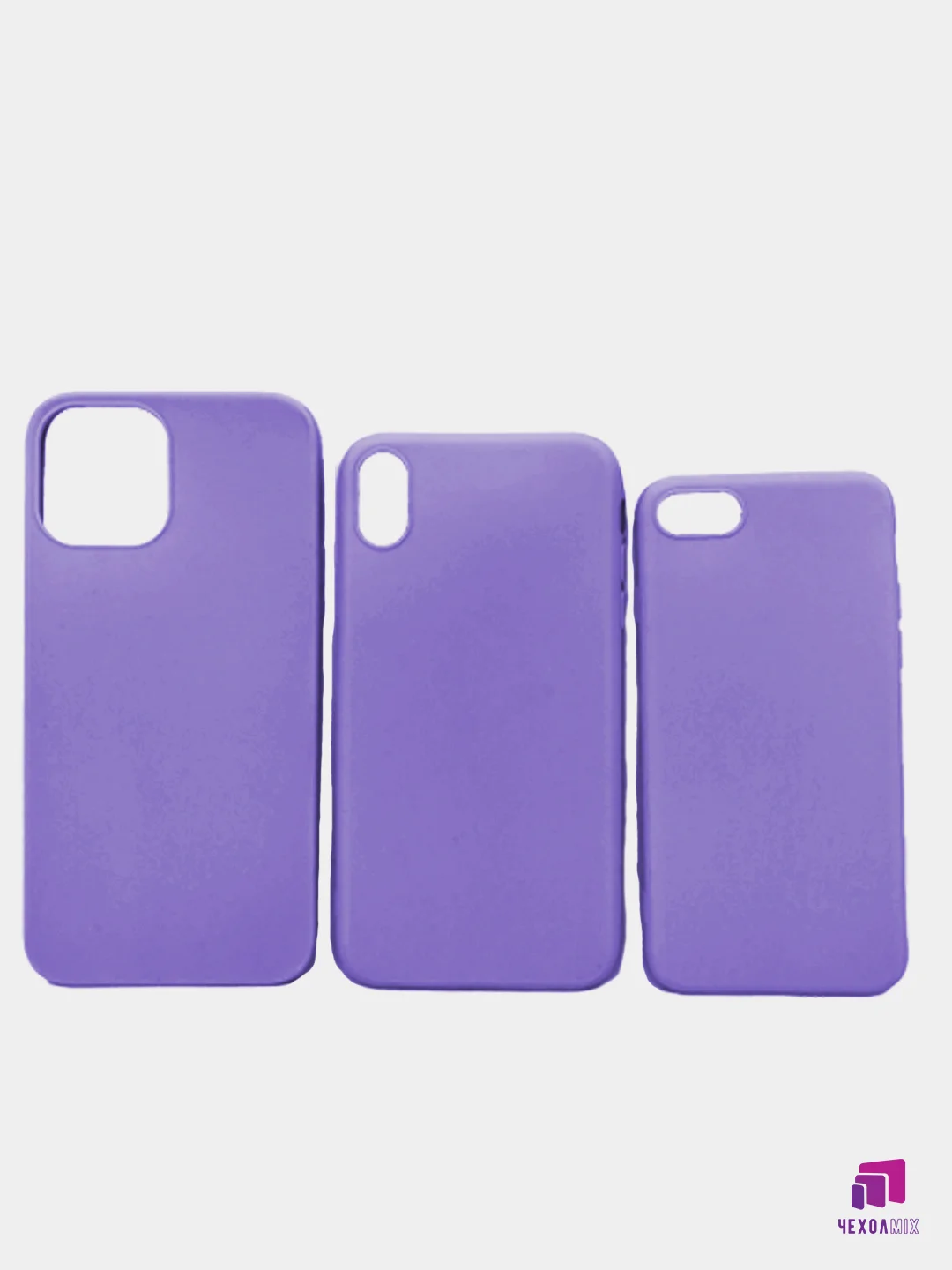 Лавандовый чехол iPhone 7/8 SE(2020), 7+/8+, XR, 11, 12 mini, 12/12 pro, 12 pro max, силиконовый
