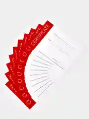 Красный универсальные подарочные сертификаты, набор 10шт