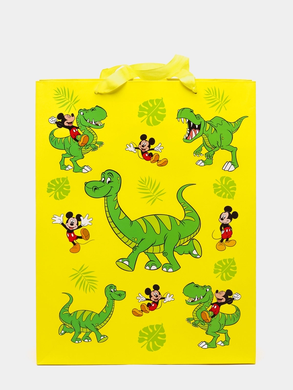 Пакет ламинат вертикальный "Dino", Микки Маус, 31х40х11 см