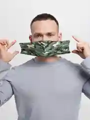 Белый тканевая многоразовая маска