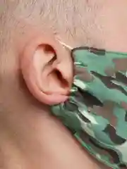 Белый тканевая многоразовая маска