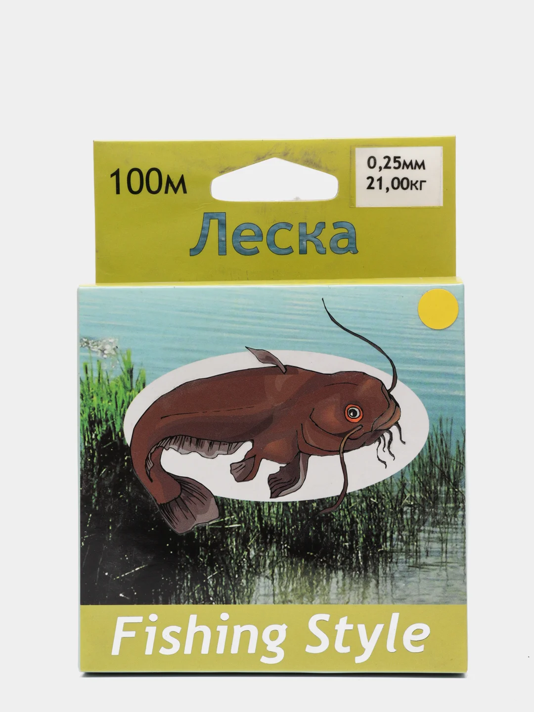 Леска Fishing Style RL2902, 0.25 мм, тест 21.00 кг, 100 м, плетенка желтая