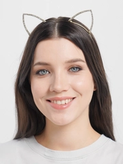 Ободок с ушками кошки, ободок для волос металлический