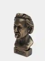 Бюст гипсовый "Эйнштейн", патина, высота 16 см