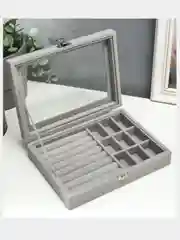 Розовый бархатная шкатулка для украшений