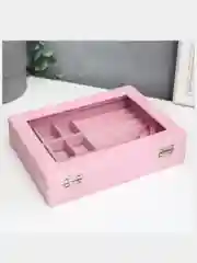 Розовый бархатная шкатулка для украшений
