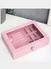 Розовый бархатная шкатулка для украшений