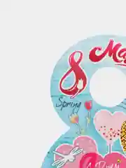 Мини-открытка "8 марта", 140 x 90 мм