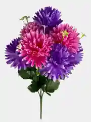 Искусственные цветы. Хризантема (букет двухцветный) Композиция. Высота: 420 мм