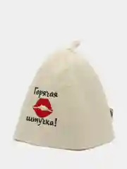 Бордовый шапка для бани