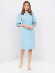 Голубой романтичное женственное платье