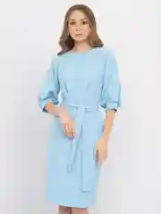 Голубой романтичное женственное платье