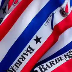 Пеньюар парикмахерский для стрижки волос, накидка для окрашивания BarberShop на кнопках