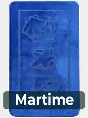 Синий коврик для ванной и туалета MAST быстросохнущий