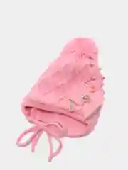 Коралловый меланж детская шапка для девочек, 3-6 месяцев