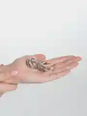 Серебряный женские массивные серьги кольца