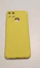 Желтый чехол REALME Narzo 50A  / REALME C25 / REALME C25S с защитой камеры и бархатом внутри