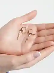 Серый серьги женские кольца/гвоздики/подвески