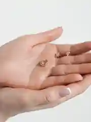 Голубой серьги, каффы, цвет золотой