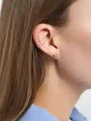 Алый серьги, каффы, цвет золотой