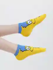 Бордовый носки с принтами