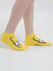 Вишнёвый носки с принтами